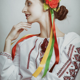 Portrait. Ukrainian folk type. Studio A. Krivitsky.