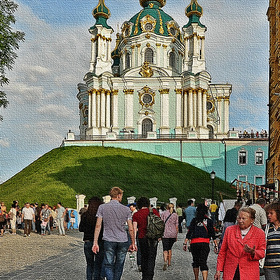 Андреевская церковь (вид со стороны Андреевского спуска)