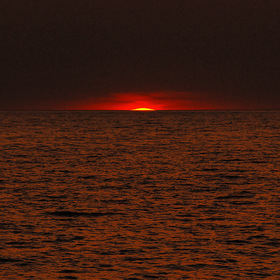 Dramatic sunset on the Black Sea.